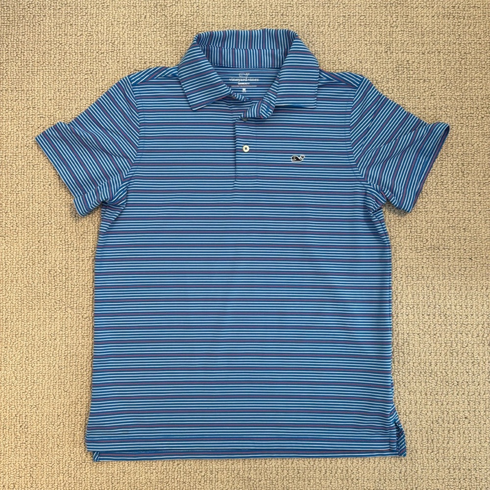 Vineyard Vines boys M Sankaty Striped Polo